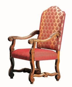 Matisse RA.0990, Kopf des Tisches Stuhl in Nussbaum, geschnitzt, fr die Gaststtten