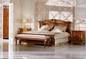 1107, Doppelbett fr Schlafzimmer im klassischen Luxus-Stil