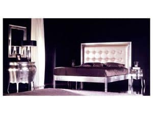 Art. 1791 Diana, Geschnitzten Bett, Öko-Leder-Kopfteil, für Hotel