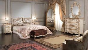Art. 2006/970, Luxusbett, im Stil Louis XVI, mit handgefertigten Dekorationen