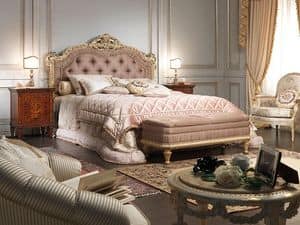 Art. 907 Bett, Stil Louis XV Bett, für Luxus-Schlafzimmer mit Doppelbett