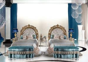 Calipso Bedroom, Klassischer Luxus Einzelbett mit gepolstertem Kopfteil