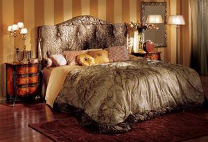Florence bed, Klassische Bett mit gepolstertem Kopfteil