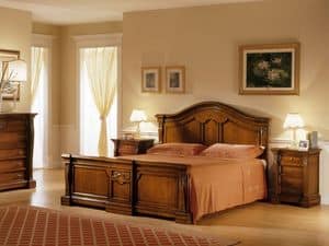 REGINA NOCE / Doppelbett, Doppelbett in lackiertem Holz, Stil Schlafzimmer