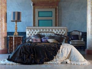 Tintoretto, Luxuriöses Bett, capitonnè, für klassische badrooms