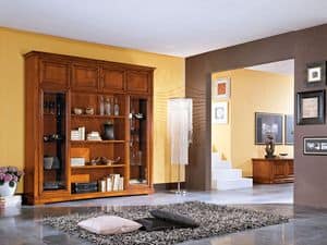 Art.102/L, Klassischen Stil Sideboard aus Holz, für Wohnräume und Küchen