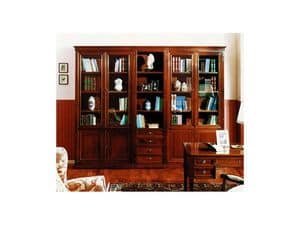 Classical modular bookcase, Modulares Bcherregal, Handarbeit, made in Italy