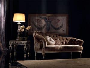 Paolina, Luxus klassischen Chaiselongue, gesteppt, für den Empfang