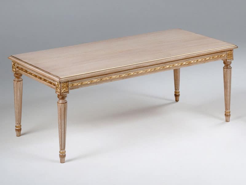 Art. 261/120, Holz niedrigen Tisch, rechteckig, im Stil Louis XVI