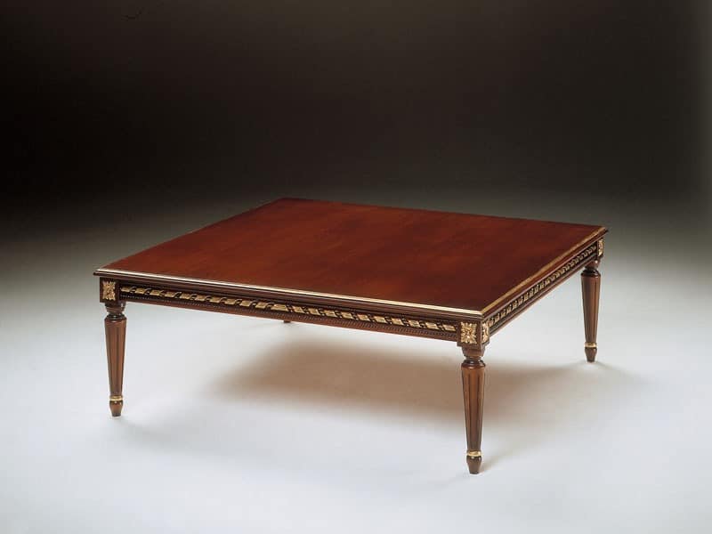 Art. 261/Q, Klassischen kleinen Tisch in Holz geschnitzt, für Wohnzimmer