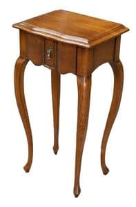Gabriele FA.0140, Holztisch mit einer Schublade, Luxus im klassischen Stil