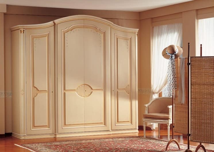 Raffaello, Luxury klassische Schrank, handgefertigten Dekorationen, für Schlafzimmer Möblierung