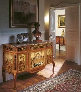 Art. 90, Klassischer Luxus Kommode mit Intarsien, für Eingangsraum