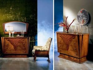 CO07 Fusion, Klassischer Luxus Dresser aus Massivholz, eingelegte Spitze