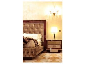 Dolce Vita Nachtschrnkchen 2, Nachttisch aus Holz, Schlafzimmer Mblierung, klassischen Nachttisch Zimmer
