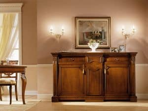 REGINA NOCE / Sideboard, Luxury klassische Sideboard aus Massivholz für Wohnzimmer