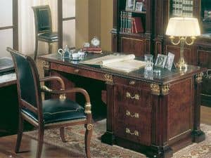 412, Schreibtisch in Wurzel Esche, klassischen Luxus, fr das Bro