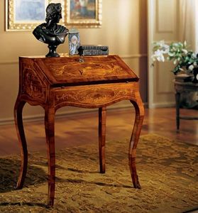 Ergänzt Schreibtisch 830, Schreibtisch aus Holz mit Faltverdeck, klassischen Stil