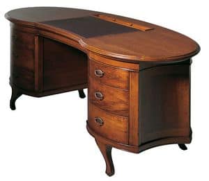 Menton VS.0218, Walnut bohnenförmige Schreibtisch, für elegante Büros
