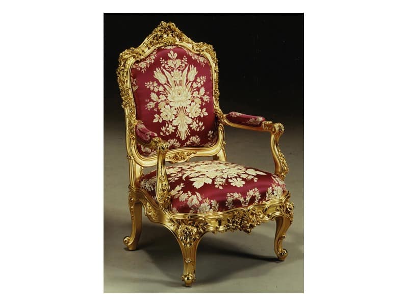 1008 Armchair, Luxus im klassischen Stil Sessel, gold Finishs