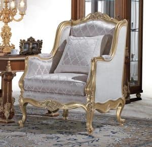 27, Sessel mit gepolsterten Armlehnen, Luxus im klassischen Stil