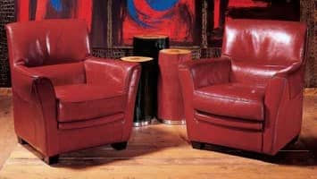 Rote Ledersessel, klassischer Stil