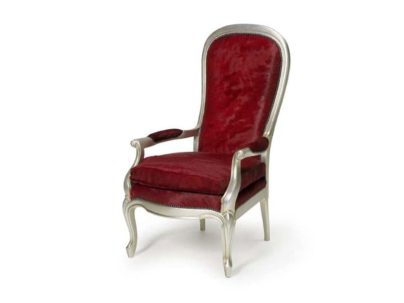Art.301 armchair, Polstersessel mit hohen Rückenlehne, klassischer Stil