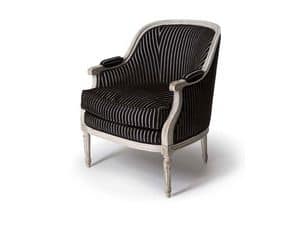 Art.497 armchair, Klassischen Stil Sessel, mit gepolsterten Armlehnen