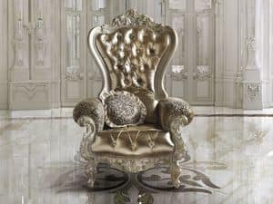 B/140/2 The Throne, Sessel mit majesttischen Formen aus Hartholz