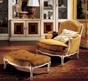 Complements lounge set 848 849, Luxus klassischer Sessel und Fußstütze