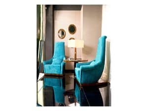 Dolce Vita Velvet Armchair, Luxury Kleiner Thron Hotel Suite