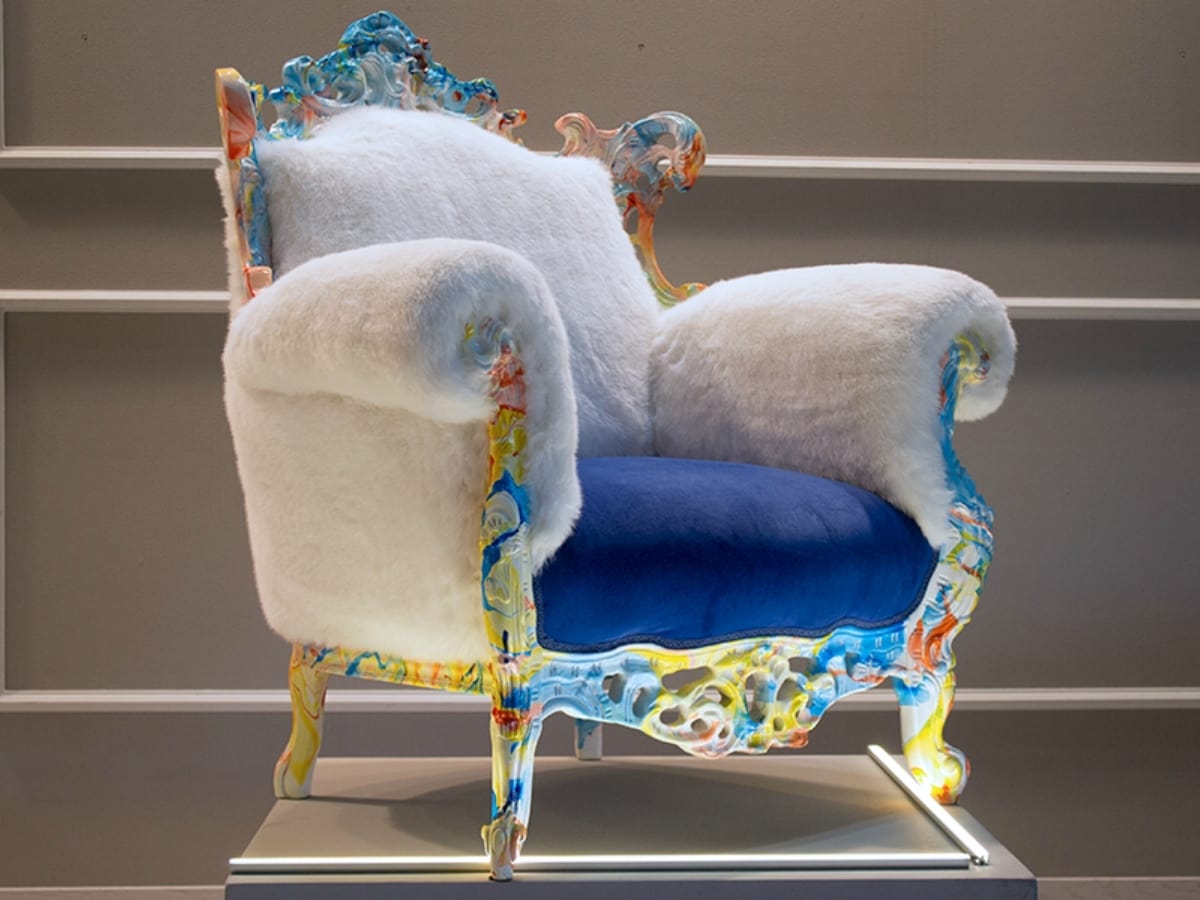 Bunter Sessel, Outletpreis