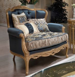 Ginepro, Bequemer und eleganter Sessel im klassischen Stil