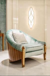 Nausicaa, Sessel mit gepolstertem Sitz und Rcken, fr Klassiker Wohnzimmer