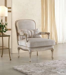 Scilla, Luxus-Sessel, handgeschnitzt, klassischer Stil