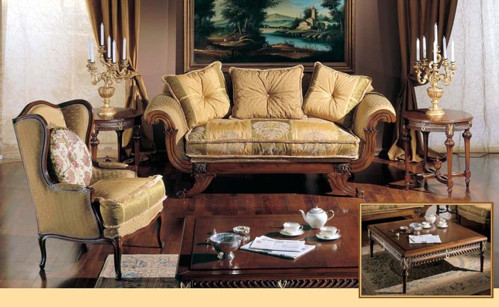 3285 SOFA' 3 SEATER IMPERO, Klassisches Sofa, für Luxushotels und Villen