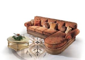 Cairo Tre, Klassischer Luxus Sofa mit Halbinsel