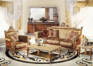 Cambridge Uno/B, Wohnzimmer Sofa im klassischen Luxus-Stil