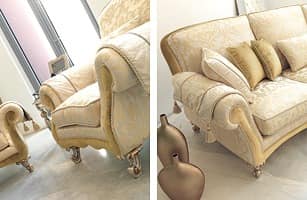 Camelia, Sofa in der klassischen Luxus-Stil, handgeschnitzten Beinen