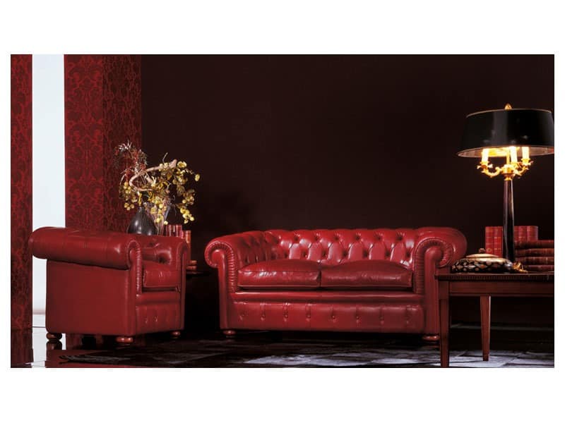 Chester, Klassisches Sofa für Wohnzimmer