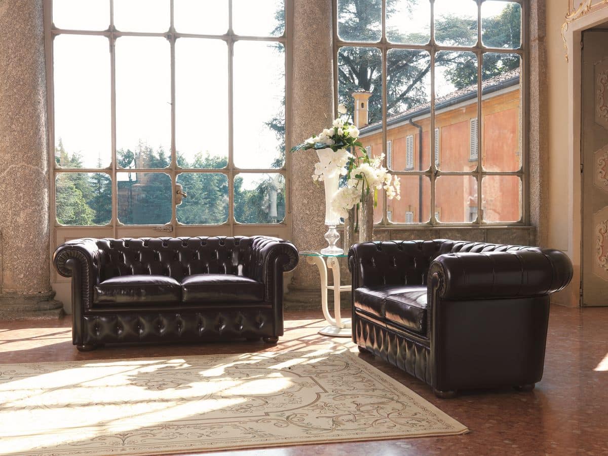 Chester, Klassisches Sofa für Wohnzimmer