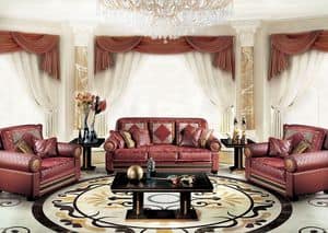 Dec, Klassische Luxus-Sofa fr Wohnzimmer, mit 3 Sitze