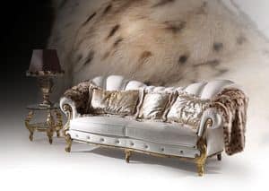 Diamond Cinque, Sofa mit Blattgold Oberflchen, Luxus klassischen Stil