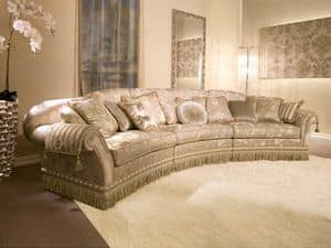 Glicine Ring, Polsterhalbrunden Sofa, für klassischen Stil Wohnzimmer