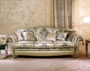 Ibisco, Klassisches Sofa in geschmücktem Samt