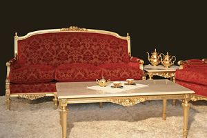 Impero 3-Sitzer-Sofa, Klassisches Bergère-Sofa im französischen Empire-Stil