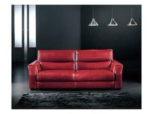 Liverpool, Zweisitzer-Sofa in Leder, klassisch modernen Stil