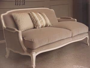 Louis, 2-Sitzer-Sofa, klassisch, lackiert, für Wohnzimmer