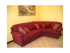 Maximum Sofa, Sofa in rotem Stoff, für Wohnzwecke
