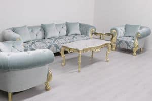 Oceano damascato, Hochwertiges Sofa im klassischen Stil